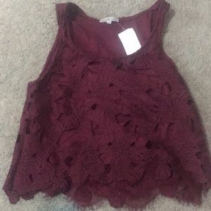Maroon cropped tank